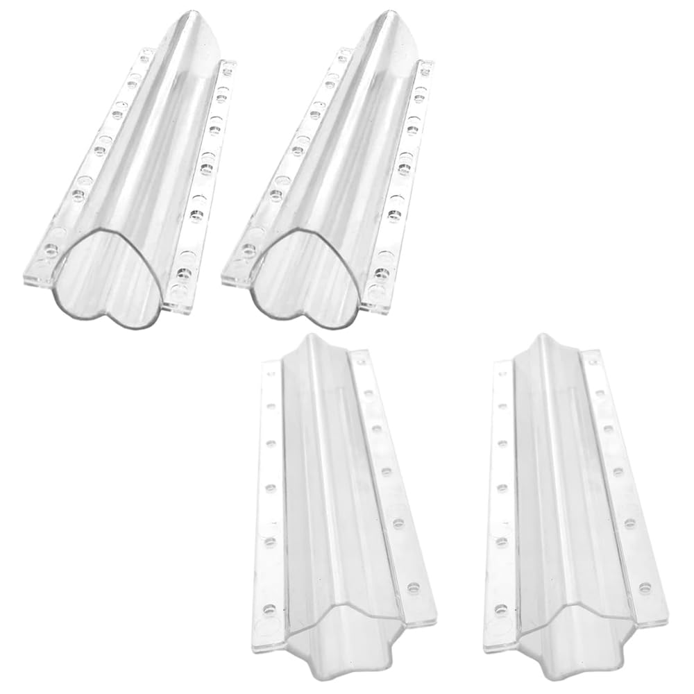 SEIWEI 4Pcs Cucumber Styling Growth Mold, Plastic Vegetable Growth Forming Mold Transparent Garden Fruit Vegetable Growing Molds, Star Shape+Heart Shape