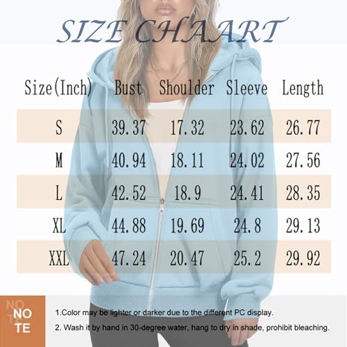 Zip Up Hoodie Women Oversized Y2K Jackets Lightweight Casual Athletic Fleece Hoodies Plus Size Sweatshirts Fall Fashion 20254