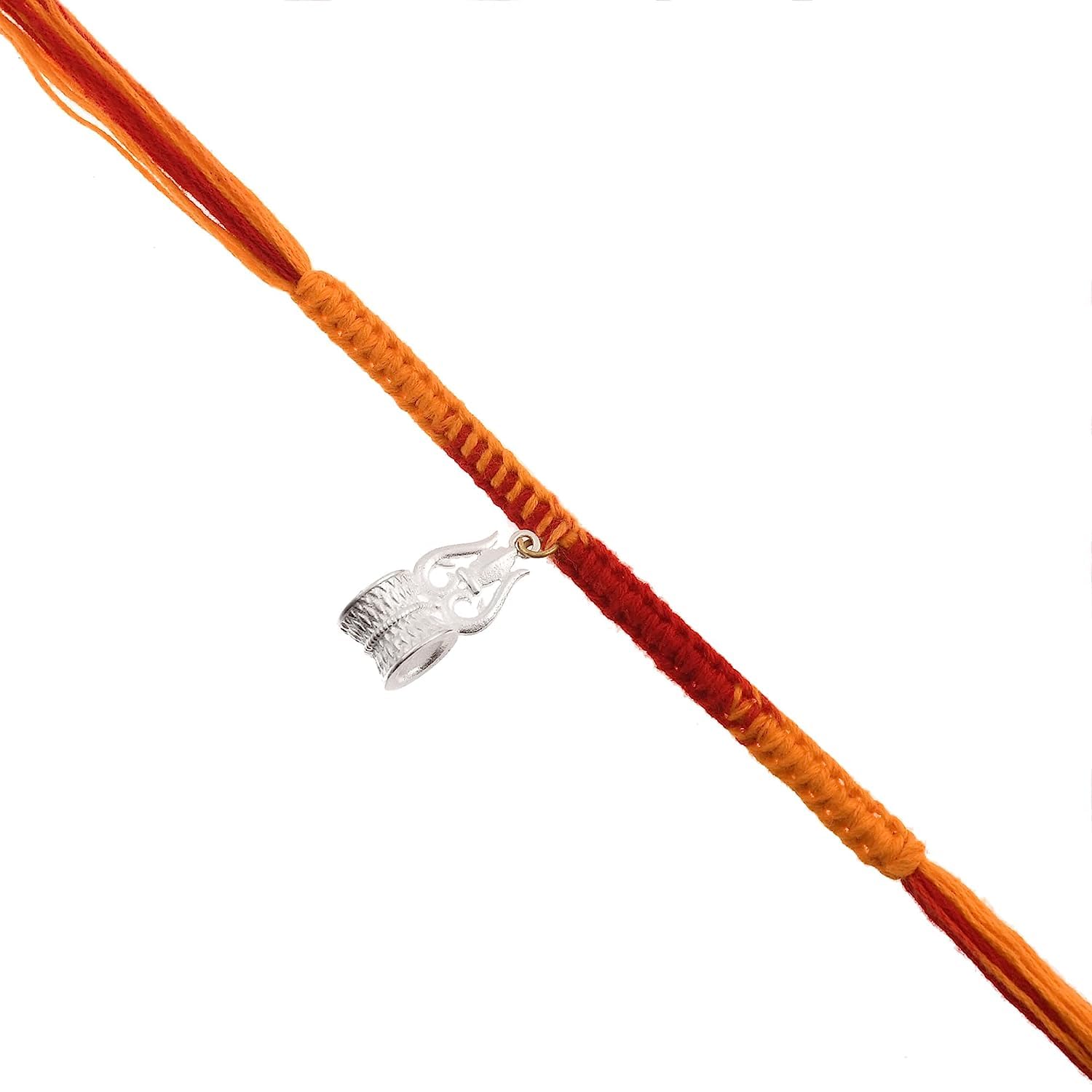 ascension Silver Shiv Ji Damru Designer Rakhi For Brother Raksha Bandhan Gift Band Bracelet Designer Rakhi for Brother bhaiya with Roli Tilak (Design 9) (B0CBV12T2W) Amazon Price History, Amazon Price Tracker