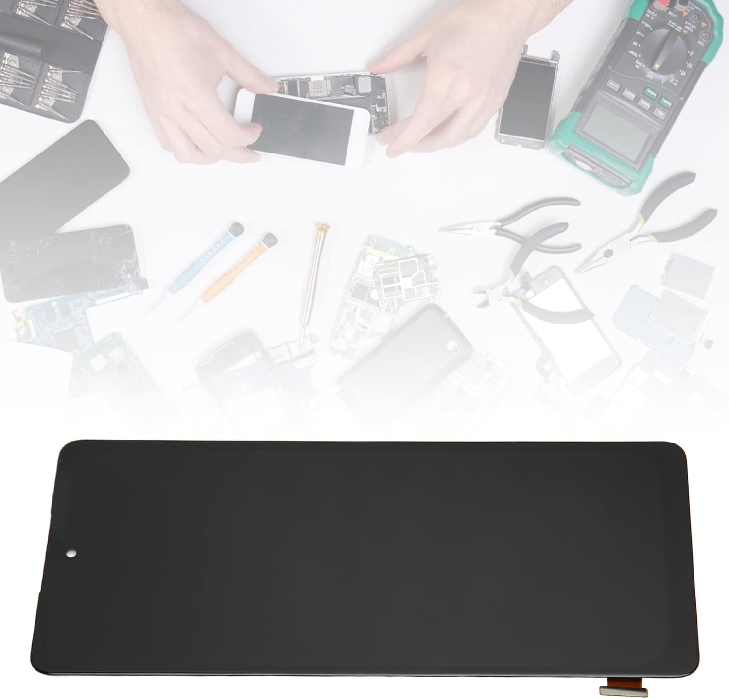 Phone Screen Digitizer Assembly, Display Digitizer Touch Screen Replacement with Complete Tools for S20 FE Mobile Phone