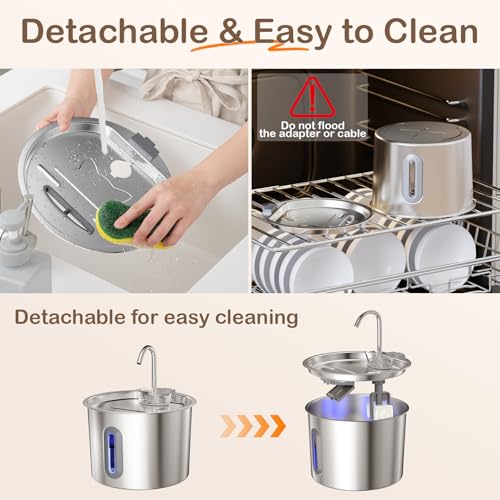 Zivacate Fontanella per Gatti Acciaio