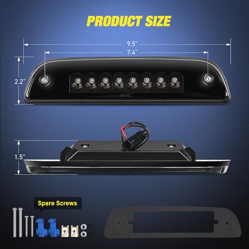 Image of Nilight Third Brake Light High Mount 3rd Stop LED Lighting Compatible with Toyota Tacoma 1995-2016 Pickup Rear Cab Center Tail Lights Replacement