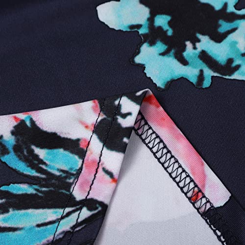 Moonker Kids Toddler Girls Dress Above Knee Dress Short Bubble Sleeve Flower Print Long Dress Dress Wedding4