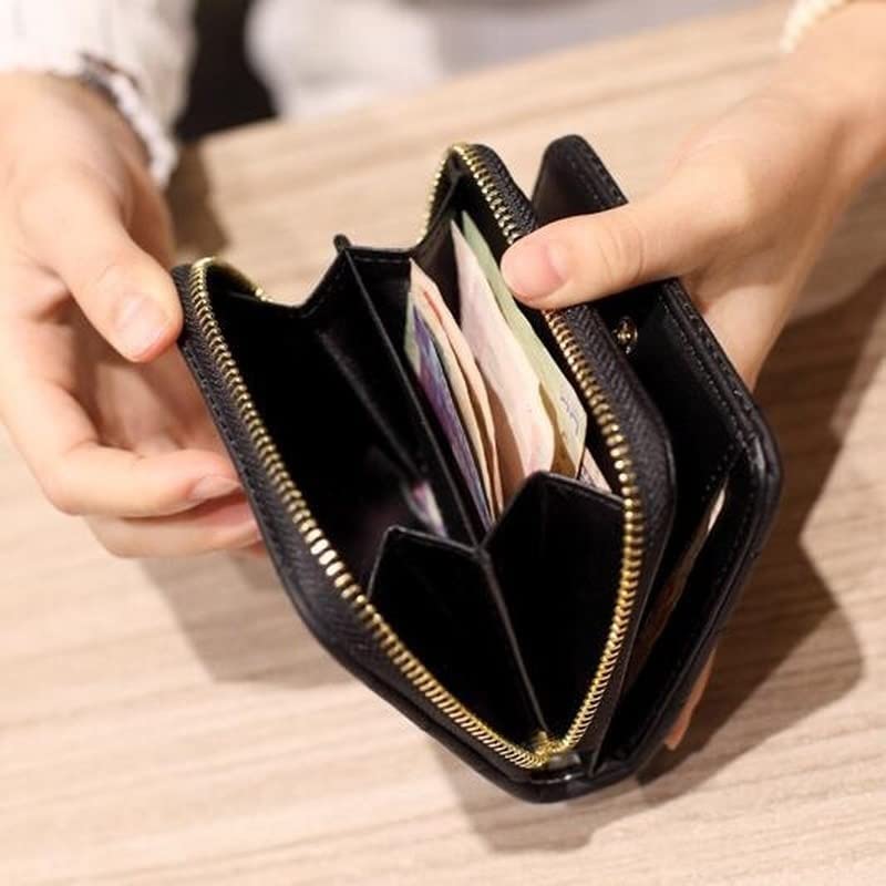 Spacious & Functional Female Plaid Wallets Nubuck Card Holder Women's Leather Short Purses Fashion Woman Small Zipper with Coin Purse Storage Bag Clutch Purse3