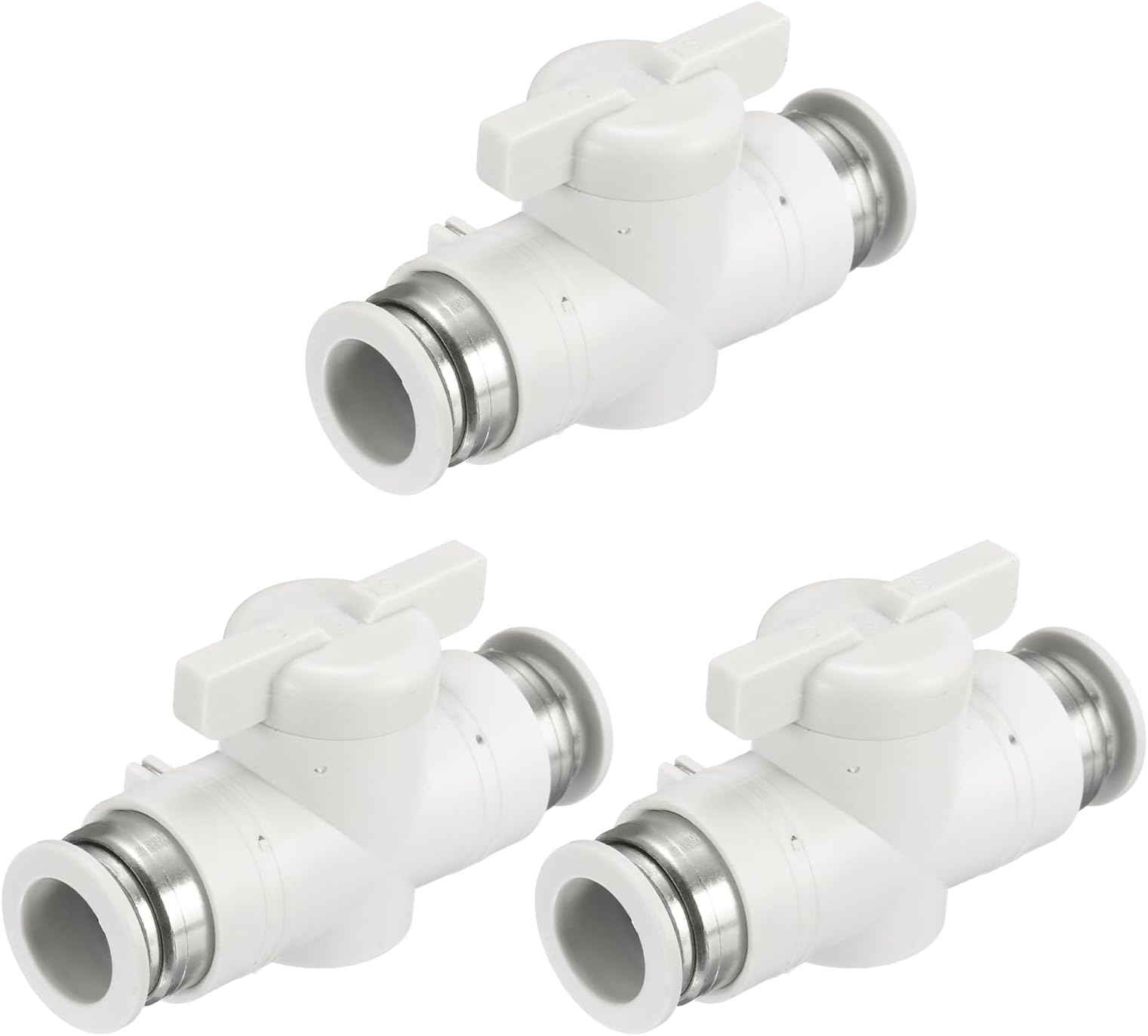 sourcing map 3pcs Pneumatic BUC Push to Connect Fitting Ball Valve 14mm Tube OD Air Flow Control Valve Tube Fittings Straight Union Connect Adapter Air Quick Connect Air Hose Fitting