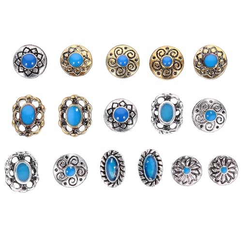 WOFASHPURET 2 Sets Retro Nail Charms Nail Art Jewels Gold Charms Pearls Rhinestone