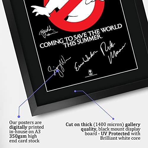 HWC Trading A3 FR Ghostbusters Movie Poster The Cast Signed Gift FRAMED A3 Printed Autograph Film Gifts Print Photo Picture Display