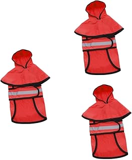 Didiseaon 3 Peças Jaqueta De Chuva Com Capuz Para Animais De Estimação Capa De Chuva Resistente Para Animais De Estimação Capa De Chuva Com Capuz Filhotes Colete De Chuva Casaco Acessórios