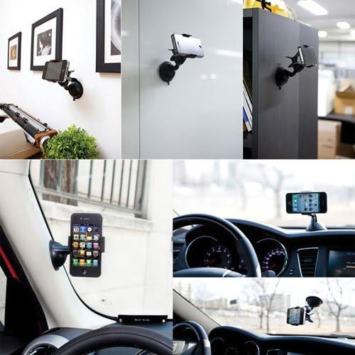 Miniatura 8 de E393 - Soporte para teléfono inteligente, color blanco, con clip para varios teléfonos inteligentes, automóviles y escritorio