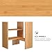 Homfa Bamboo Desk Storage Organizer Adjustable Desktop Display Shelf Rack Multipurpose Bookshelf for Office Kitchen