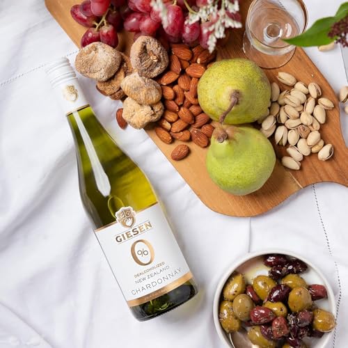Image of Giesen Dealcoholized Chardonnay, Non-Alcoholic White Wine, Fresh Citrus, Luscious Smooth Texture and cedar oak finish, New Zealand, 750ml (2, 2 Pack)