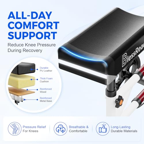 Image of BlessReach Lightweight Knee Scooter for Adults for Foot Injuries,Knee Pad
