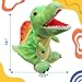 Cuteoy Plush Spinosaurus Hand Puppet Stuffed Animal Toy Open Movable Mouth Creative Role Play Storytelling Dinosaur Plushies Gifts for Kids Toddlers Birthday Christmas