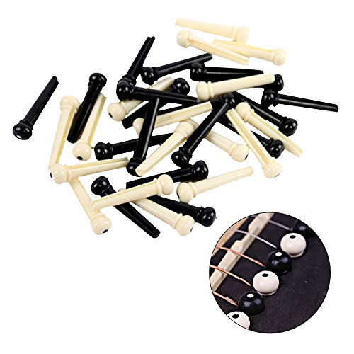 Lot de 24 chevilles de chevalet pour guitare acoustique avec 1 extracteur de chevalet Ivoire et noir Jinlop - Les Beatles, Paul McCartney, John Lennon, RIngo Starr, George Harrison Lot de 24 chevilles de chevalet pour guitare acoustique avec 1 extracteur de chevalet Ivoire et noir Jinlop – Image 3