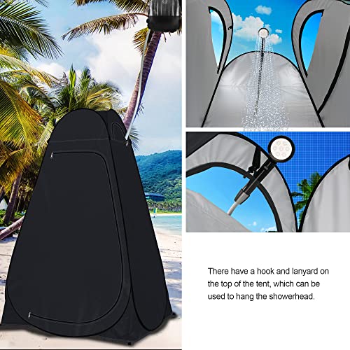 Anngrowy Shower Tent Pop-Up Privacy Tent Camping Portable Toilet Tent Outdoor Camp Bathroom Changing Dressing Room Instant Privacy Shelters For Hiking Beach Picnic Fishing Potty, Extra-Tall, Upf 50+ #TOP5