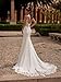 Sparkling Mermaid Satin Wedding Dresses 2025 for Bride Long 2 Piece Lace Applique Bridal Dresses with Sweep Train White Us10