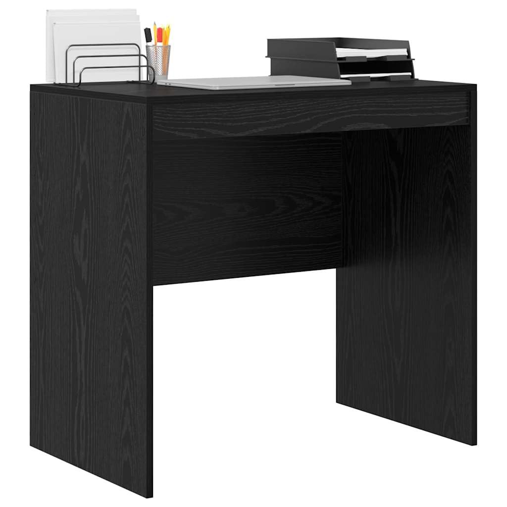 vidaXL Desk Black Oak 80 x 50 x 76 cm, Compact Desk, Modern Style, Ergonomic Workspace, Functional Writing Table, Durable Indoor Furniture for Small Rooms โ image 1