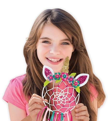 LENA 42701 Dreamcatcher Einhorn - Traumfänger Bastelset für Kinder ab 6 Jahren, Kreativ werden und Traumfänger basteln, Mit bunten Perlen… – Ansicht 5