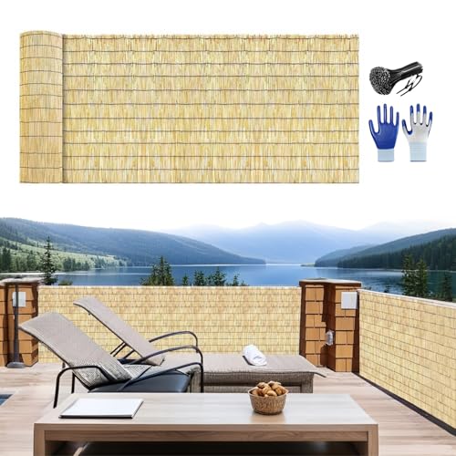 Generisch Schilfmatten Balkon Sichtschutz Zaun Schilfrohrmatte Bambusmatte...