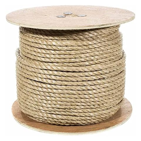 Rope & Cord | Pro-Manila Rope (UnManila) – 3 Strand Twisted Tan Cord – Diameter: 1/2" | 100 Feet Cover