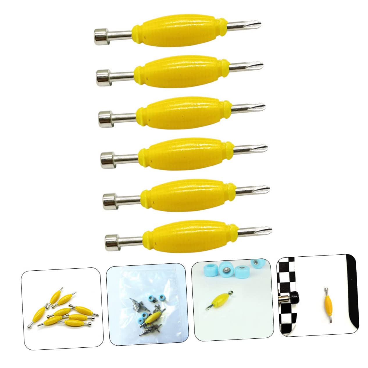 BESTonZON 6pièce Outils De Réparation De Fingerboard De Mini Tournevis à Double Tête Pour Réparation De Fingerboard Accessoire Indispensable