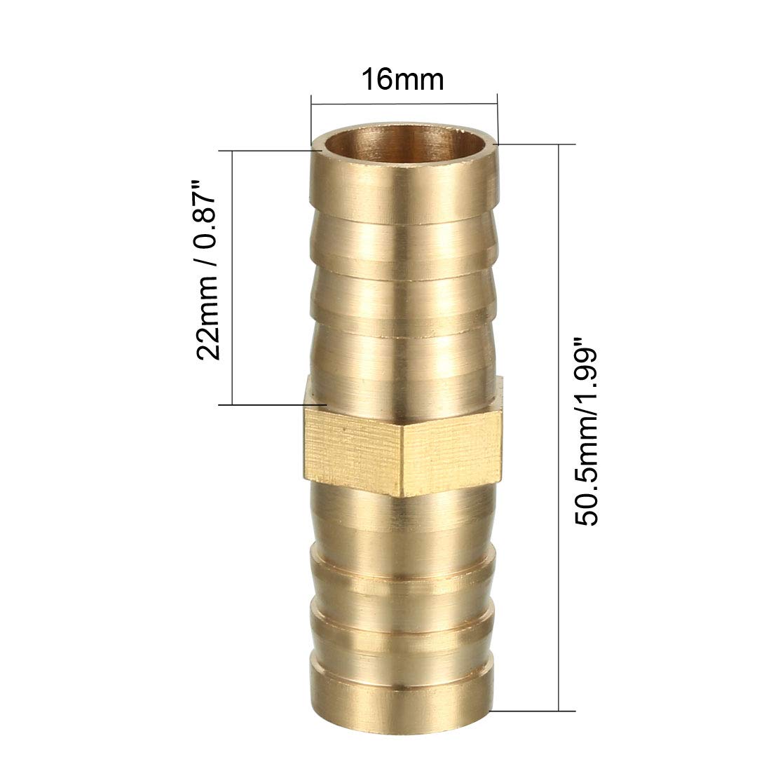 sourcing map Messing-Rohrverschraubung, Reduzierstück, Adapter, 1/4 Zoll NPT-Außengewinde x 1/8 Zoll NPT-Innengewinde für Wasser, Öl, Luftdruck, Temperatursensor, 2 Stück