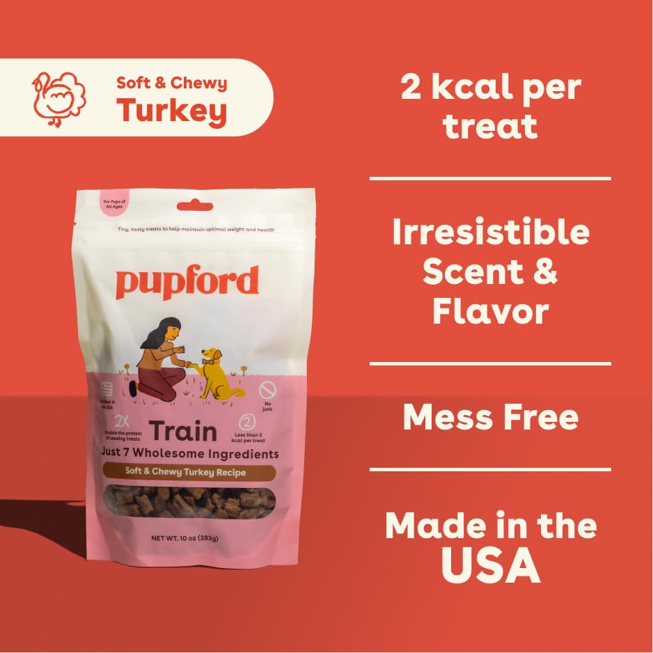 Image of Pupford Soft & Chewy Training Treats for Dogs & Puppies (Turkey, 5 oz)