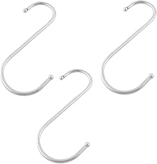 Aexit 115mm Workshop Hooks Home Metal Ball End Hanger S Design Hook S-Hooks 3 Pcs