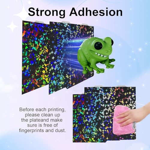 Image of IdeaFormer-3D Spring Steel Build Plate for Bambu Lab A1 Mini, Rainbow Confetti PEF+Galaxy PEY Double Sided Flexible Sheet, 184x184mm