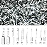 Sechskant-Schaft-Bits, 10 STÜCKE S2 Stahl-Sechskant-Schraubendreher-Bits Magnetische Bits 1,5-12 mm 60 mm Länge für Maschinenbau, Maschinen, Haushaltsgerätewartung