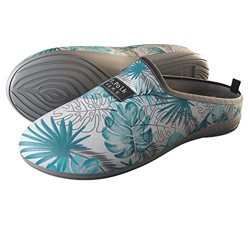 St.Polk® Zapatillas de Estar en casa Hombre/Mujer con Plantilla Extraible Slippers Pantuflas Fabricadas en España Original Unisex Invierno/Verano máxima Comodidad (Conature Aguamar, Numeric_39)