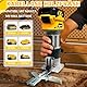 bycpower Akku Oberfräse für Dewalt 20V Akku, 800W Akku-Kantenfräse Set mit 6 Geschwindigkeit, 30000 U/min Bürstenloser Multifunktionsfräse Tragbarer Handfräser mit 15 Stück 1/4 Fräser Set(Ohne Akku)