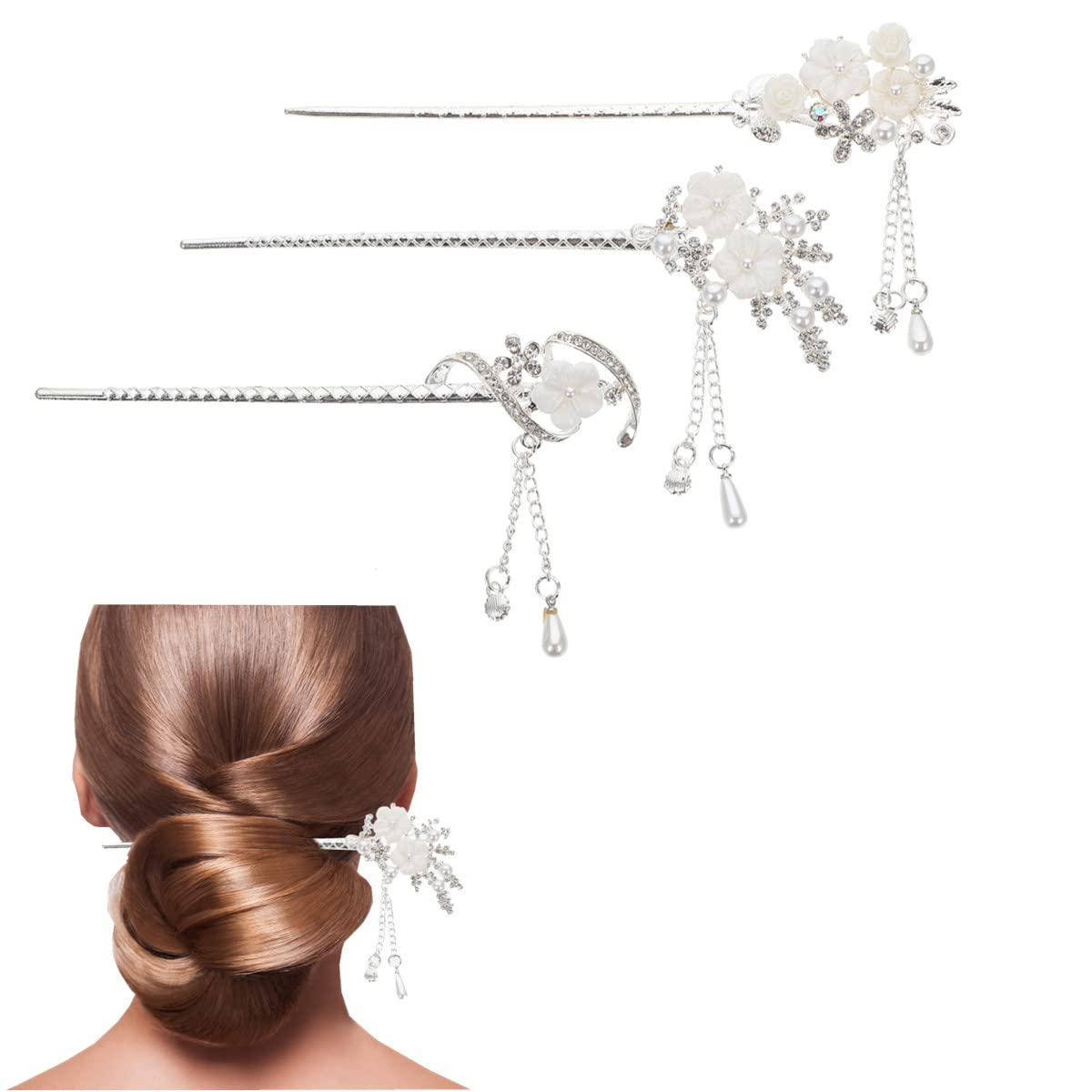 ヴィンテージかんざしヘアピン5本と指輪1個