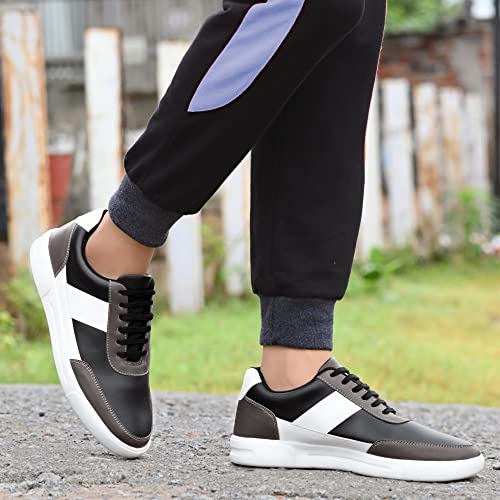 Image of Centrino Canvas Shoes for Men Sneakers | Casual Shoes for Man Stylish | Lightweight Lace-Up Design with Cushioned Insole | Breathable Comfortable Walking Shoes | Anti-Skid Sole | Mens Sneaker Shoes (3211)