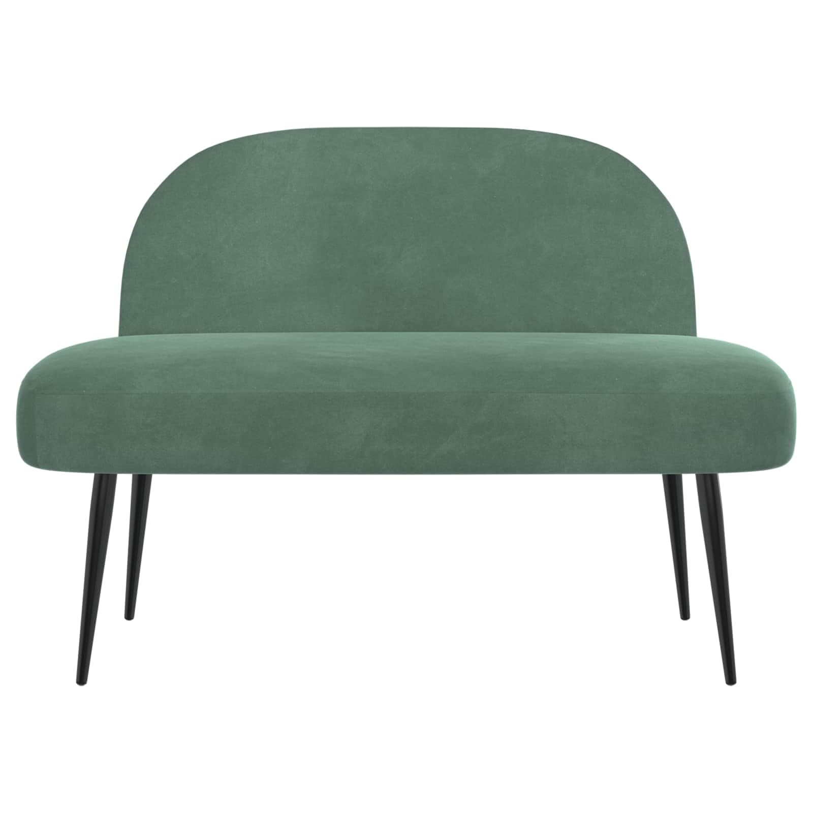 vidaXL Panchina imbottita con schienale verde mare 110 x 60 x 76 cm, Panchina in velluto moderno, comoda con imbottitura, pratica e minimalista per il tuo salotto