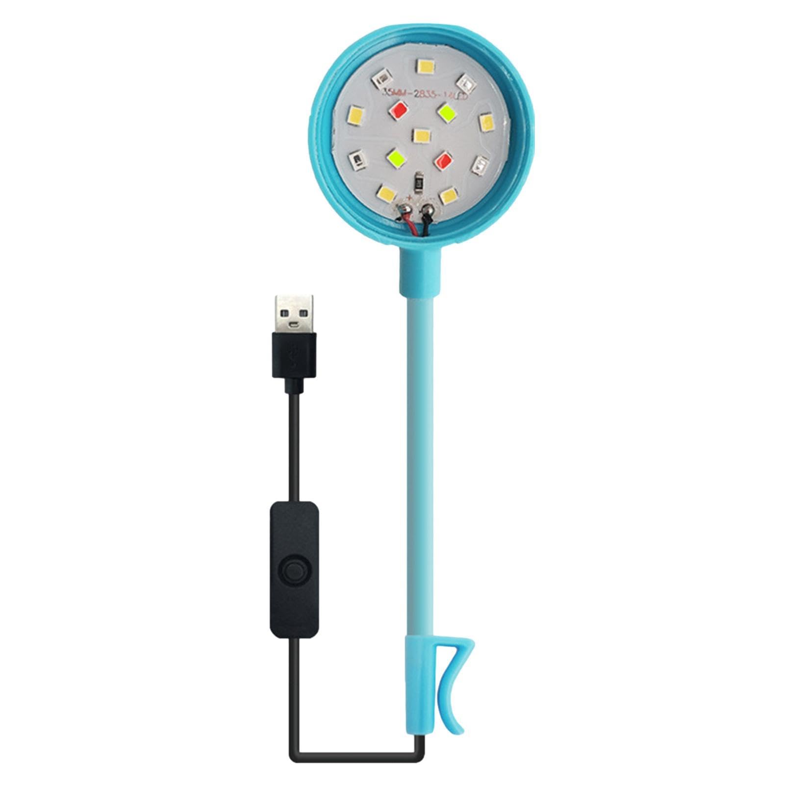 Psdndeww Luce LED Per Acquario Con Clip, Illuminazione Per Acquari Piccoli E Acquari, 5 W, Rotazione A 360 Gradi, Antiriflesso