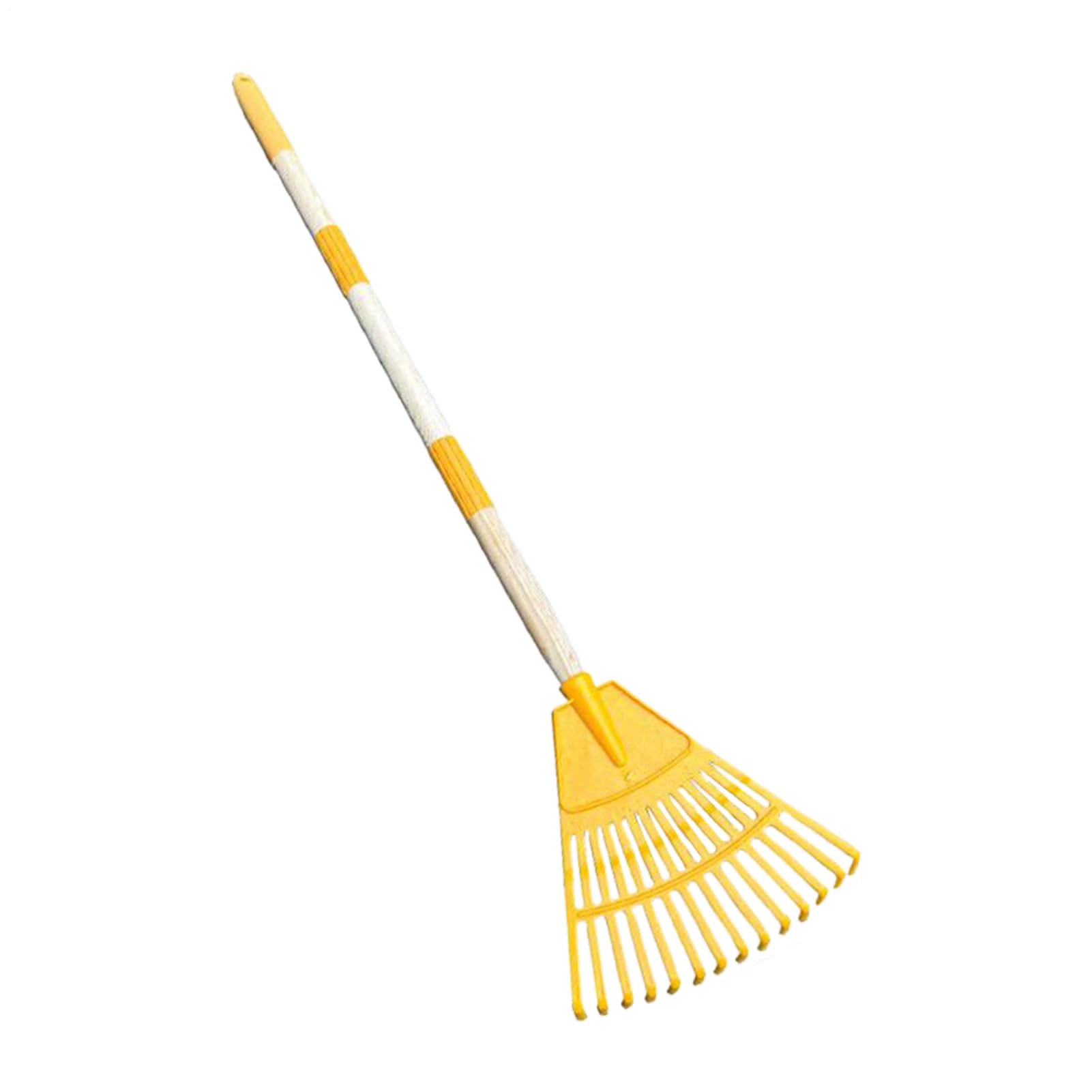 Rastrillo de Hojas para Pasto 14 Púas, Portátil, con Forma De Abanico, | Rastrillo Para Césped, Tareas De Jardinería Jardín, Césped, Patio, Camping, , Terraza, Paisaje y Hojas, Patio, C