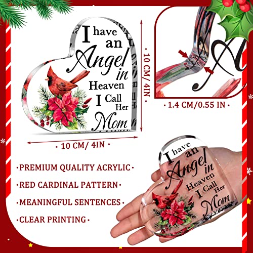 Red Memorial Cardinal Gift Sympathy Bereavement Gift Dad/Mom In Heaven Christmas Cardinal Memorial Gifts For Loss Of Mom/Dad In Memory Of Mom Gift Christmas In Heaven Remembrance Gifts (Mom) #TOP2
