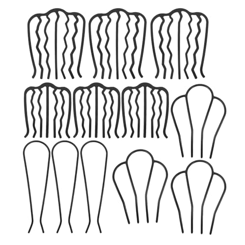 Fourchettes à cheveux chignons féminins épingles minimalistes en métal 12pcs