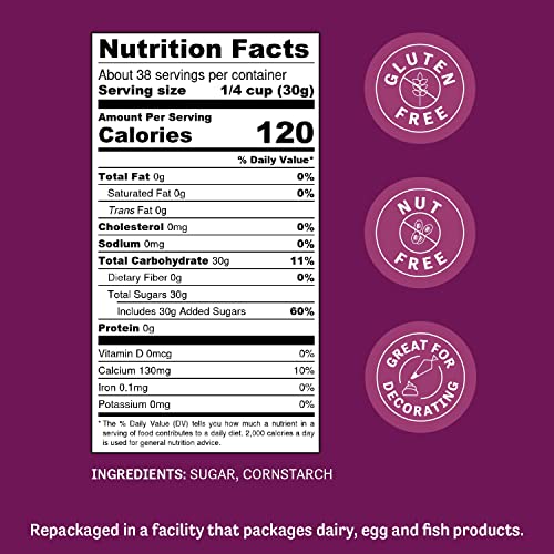 Judee’s 6X Powdered Confectioners Sugar 2.5 Lb - 100% Non-Gmo, Gluten-Free, And Nut-Free - 6X Size Perfect For Icings, Frostings, And Dusting Baked Goods #TOP2