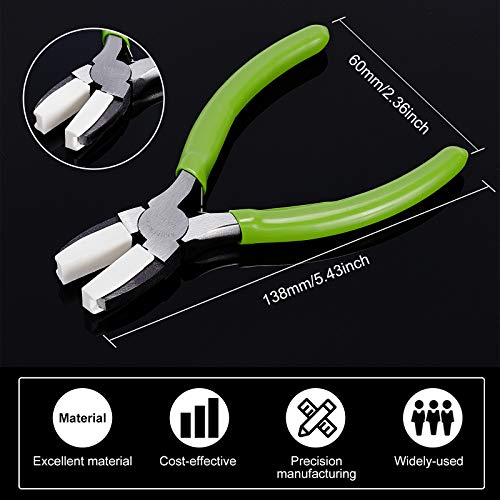 Benecreat Double Nylon Jaw Pliers Flat Nose Pliers With Adhesive Jaws For Diy Jewelry Making Hobby Projects, Green #TOP2
