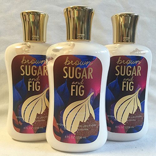 Lot of 3 Bath & Body Works BROWN SUGAR AND FIG 8oz Body Lotion