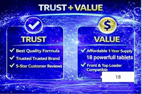 Image of Washing Machine Cleaner Tablets (18Tablets) | Drum & Pipe Deep Cleaner | Lavender Scent | Removes Odour, Limescale & Residue | For Front Load & Top Load Fully Automatic Washing Machines