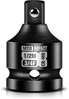 MTO 3/4" Female to 1/2" Male Impact Socket Adapter, 3/4-Inch Impact Socket Adapter Reducer, Chrome Molybdenum Alloy Steel