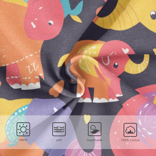 KLL Colorful Elephant Cartoon Toddler Boy Cotton Boxer Briefs Cute Children Undies3