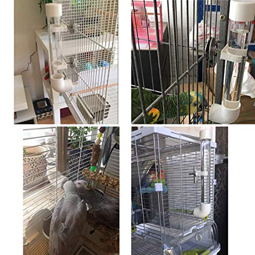 Bird Drinker Waterer Parrot Automatic Drinking Device For Parakeet Cockatiel Conure Lovebird African Grey Macaw Amazon (S) #TOP2