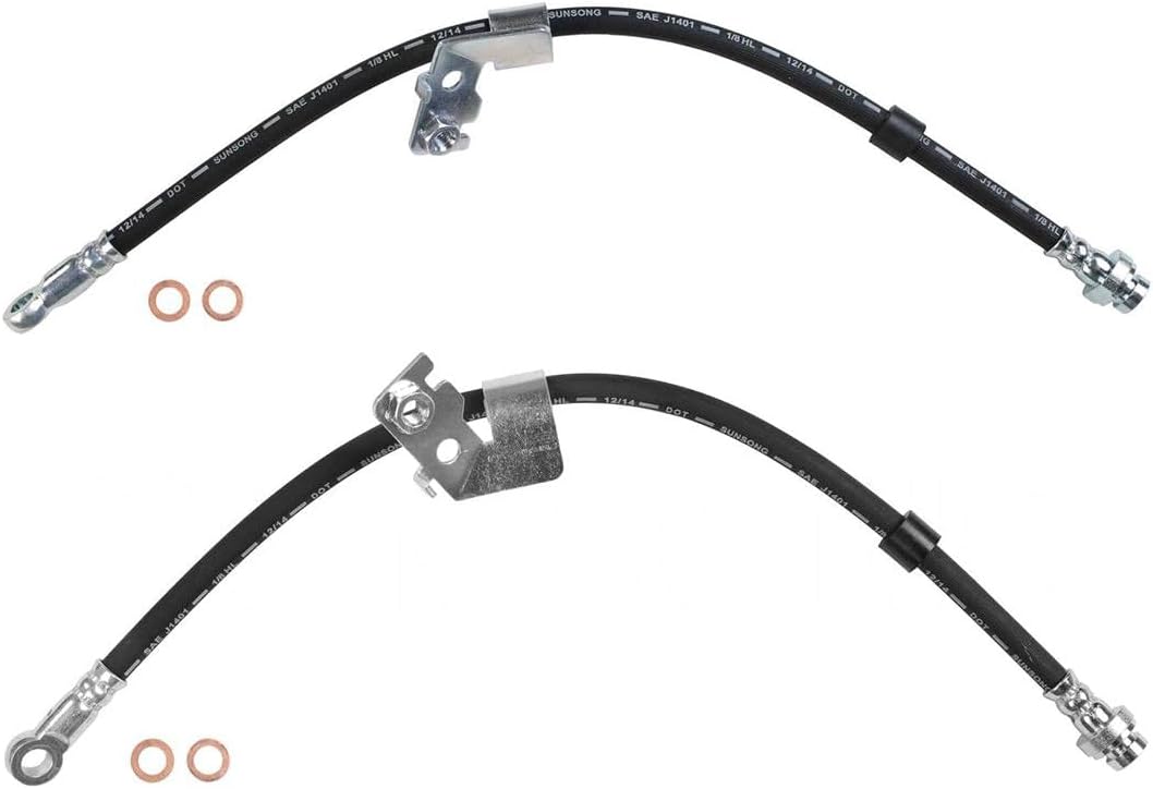2 Front Brake Line Brake Hydraulic Hose Fits Jeep Compass Fits Jeep Patriot 2007 2008 2009 2010 2011 2012 2013 2014 2015 2016 2017