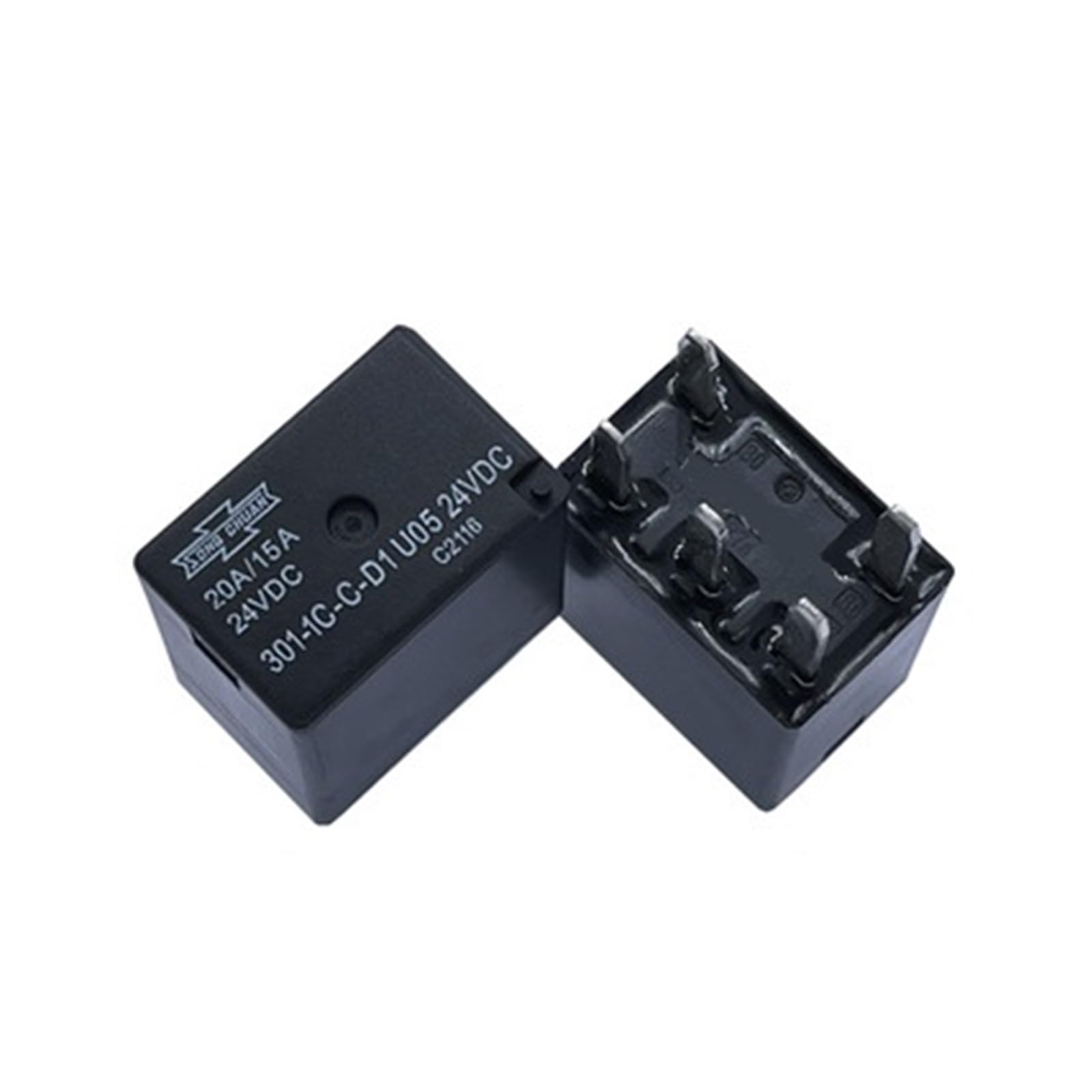 Relais 301-1C-C-D1-U05-24VDC NISZA inverseur 5 broches 20A pour circuits imprimés électriques