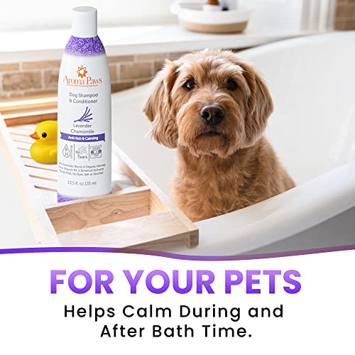 Aroma Paws Dog Shampoo And Conditioner - Aromatic Tearless Shampoo For Cleansing, Grooming, And Conditioning - Moisturizing Shampoo For Dogs And Puppies - Lavender Chamomile 13.5 Oz #TOP1