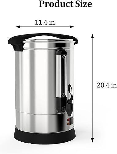Miniatura 3 de Urna de café de 120 tazas, 18 L4.8 galones de acero inoxidable de gran capacidad, dispensador de bebidas calientes y café caliente con preparación